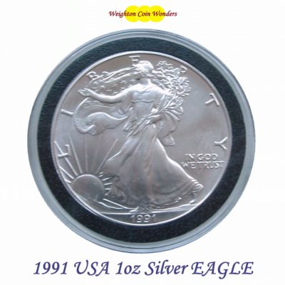 1991 1oz Silver American Eagle